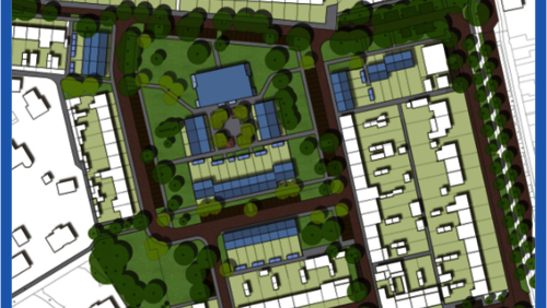 Plattegrond uit het stedenbouwkundig plan